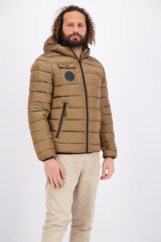 Blouson réversible capuche Face to face - Beige et marron