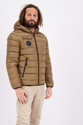Blouson réversible capuche Face to face - Beige et marron