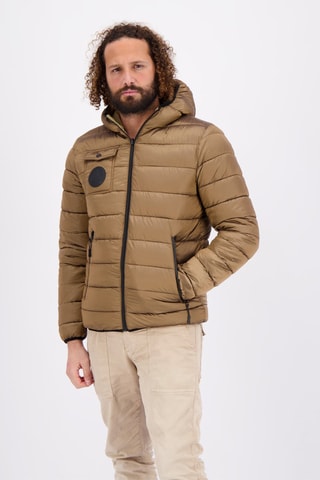 Blouson réversible capuche Face to face - Beige et marron