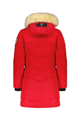 Doudoune longue à capuche Piau - Rouge