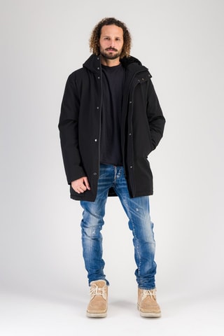 Doudoune à capuche Chamois - Noir