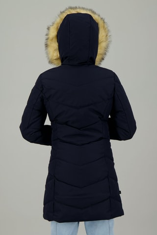 Doudoune longue à capuche Piau - Bleu marine