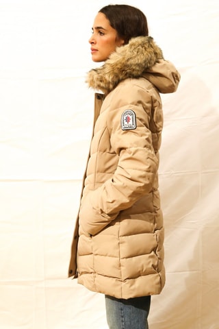 Doudoune matelassée à capuche Crans Montana - Beige