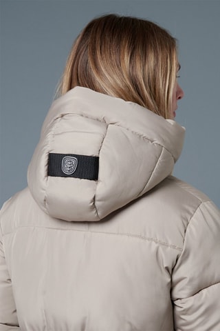 Doudoune longue matelassée à capuche Mongie - Beige