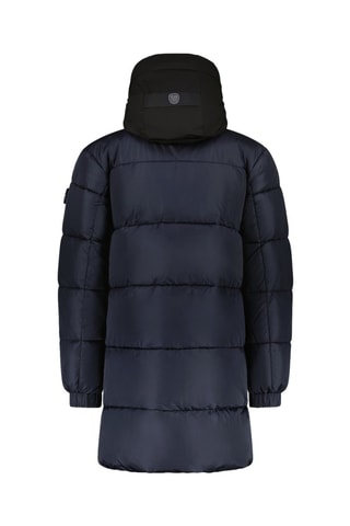 Doudoune matelassée à capuche Hermon - Bleu marine et noir
