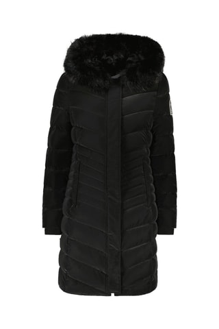 Doudoune longue matelassée à capuche Killy - Noir brillant