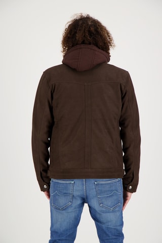 Veste en cuir de chèvre Dhoni - Marron