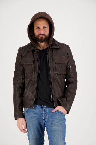 Veste en cuir Figo - Marron