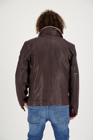 Veste en cuir de mouton Gaby - Marron