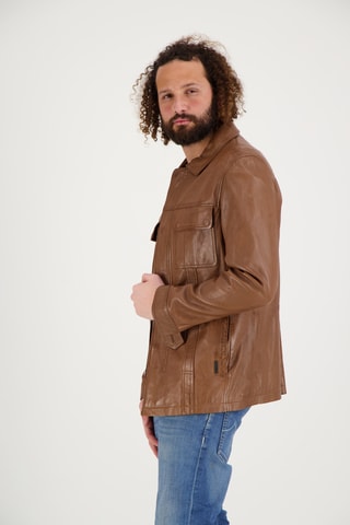 Veste en cuir d’agneau Hutch - Marron