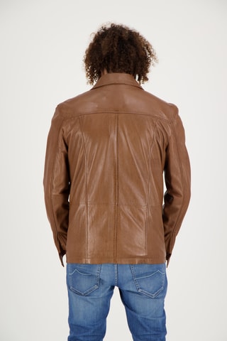 Veste en cuir d’agneau Hutch - Marron