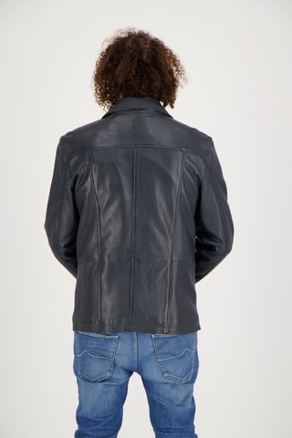 Veste en cuir d’agneau Hutch - Gris foncé