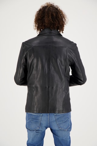 Veste en cuir d’agneau Hutch - Noir