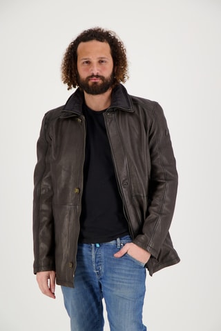 Veste en cuir de mouton Hyatt - Marron