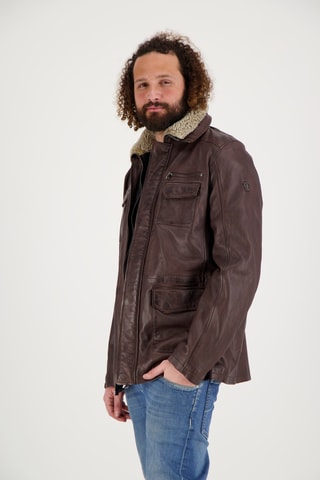 Veste en cuir de mouton Merone - Marron