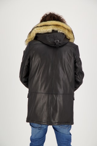 Parka en cuir d’agneau Ontario - Marron