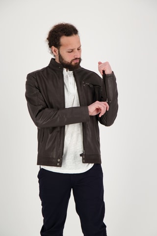 Veste en cuir Prado Timber - Marron