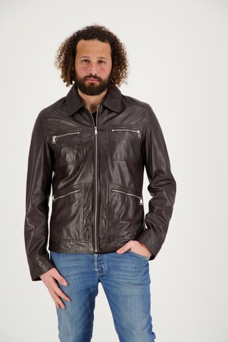 Veste en cuir d’agneau Pucci - Marron