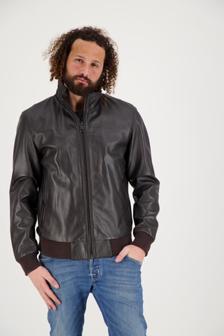 Veste en cuir d’agneau Soufflot - Marron