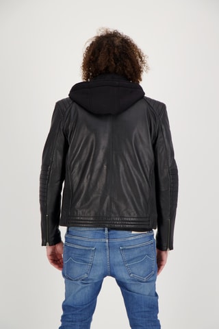 Veste en cuir d’agneau - Noir