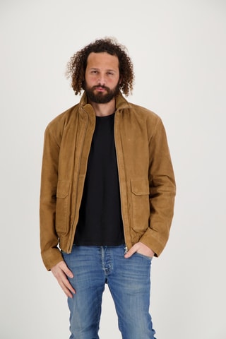 Veste en en cuir de chèvre Cavalaire - Camel