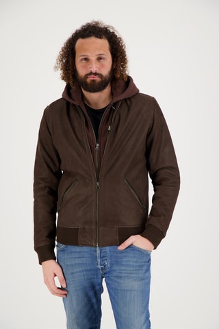 Veste en cuir de chèvre - Marron