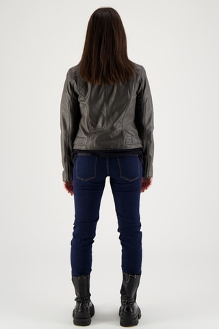 Veste en cuir d’agneau Orah - Gris