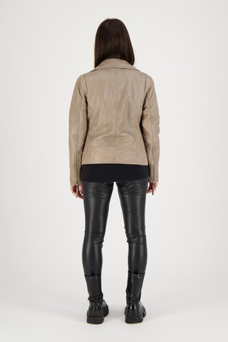 Veste en cuir d’agneau Sharon - Beige