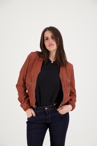 Veste en cuir d’agneau Vendôme - Orange