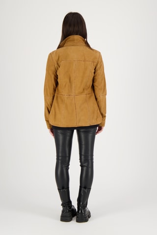 Veste en cuir d’agneau Azur - Marron clair