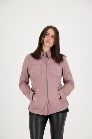 Veste en cuir d’agneau Azur - Mauve