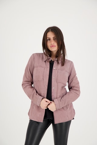Veste en cuir d’agneau Azur - Mauve