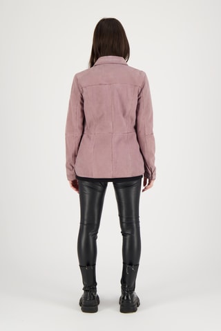 Veste en cuir d’agneau Azur - Mauve