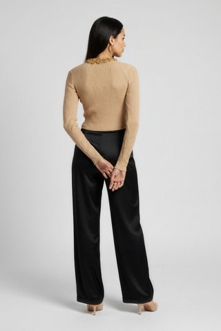 Gilet - Marron clair et doré