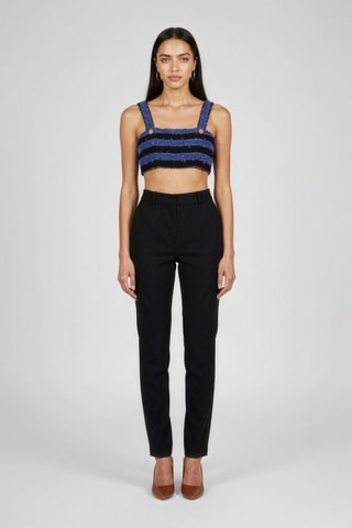 Crop top en chanvre - Noir