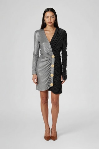 Robe - Argenté et noir