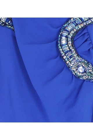 Robe portefeuille sans manches - Bleu