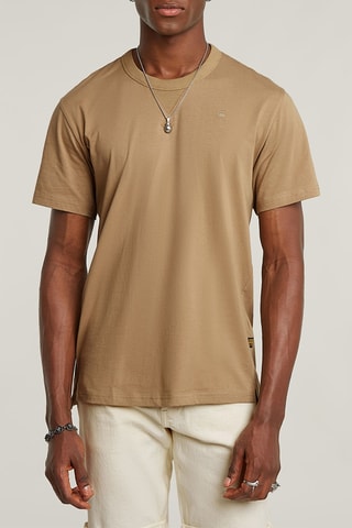 T-shirt regular em algodão biológico Nifous - Bege