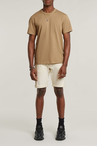 T-shirt regular em algodão biológico Nifous - Bege