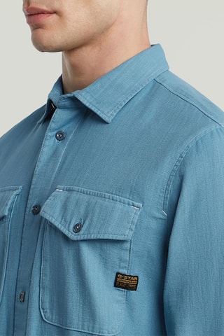Camisa justa Marine - Azul-cobalto