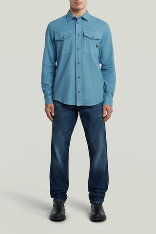 Camisa justa Marine - Azul-cobalto