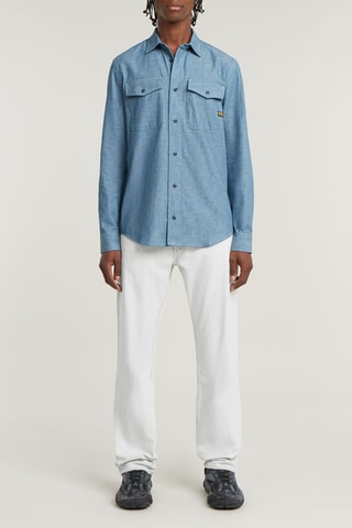 Camisa justa Marine - Azul-cobalto mesclado