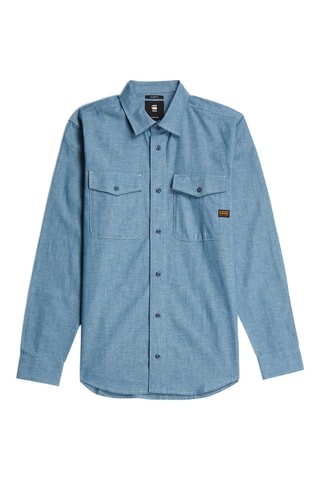 Camisa justa Marine - Azul-cobalto mesclado