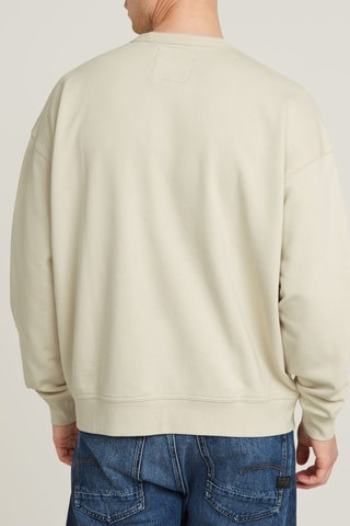 Sweat em algodão biológico G-Script - Branco