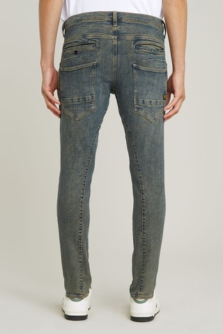 Calças de ganga slim D-Staq - Azul-escuro