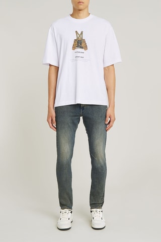 Calças de ganga slim D-Staq - Azul-escuro