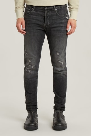 Calças de ganga slim 3301 - Preto