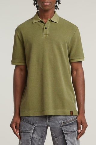 Polo regular em algodão biológico Essential - Caqui