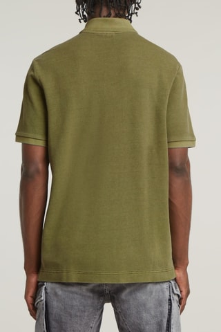 Polo regular em algodão biológico Essential - Caqui