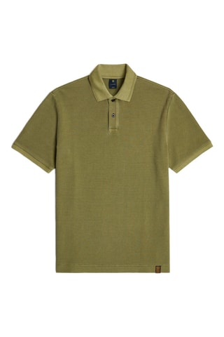 Polo regular em algodão biológico Essential - Caqui